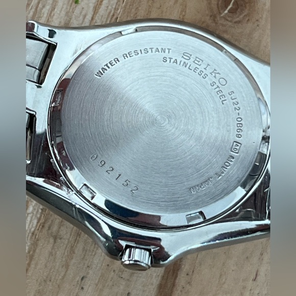 Seiko Kinetic Automatic Vintage Men’s Watch Black Dial Stainless Bracelet Date - Picture 12 of 16